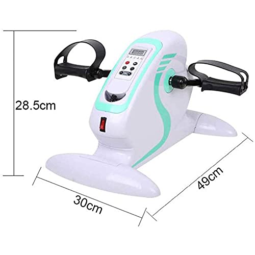 LUNEZY Mini Leg Exercise Bike Foot Hand Cycle, Portable Hand Arm and Leg Exerciser, With LCD Monitor Adjustable Seat Heart Rate Monitors Food Str