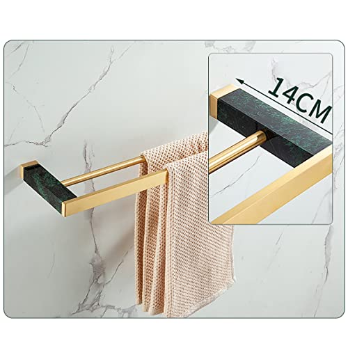 HIGOH Towel Racks,Towel Rail for Bathroom,Hand Towel Bar Marble Bathroom Towel Holder Wall Mount Brushed Brass,Bathroom Hardware Accessories/Bath