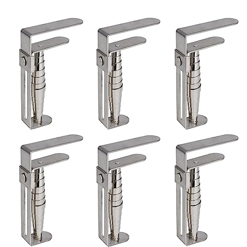 Misounda 6 piece tablecloth clips stainless steel 9x5.5cm with spring adjustable tablecloth clamps, tablecloth holders table cover holder tablecl
