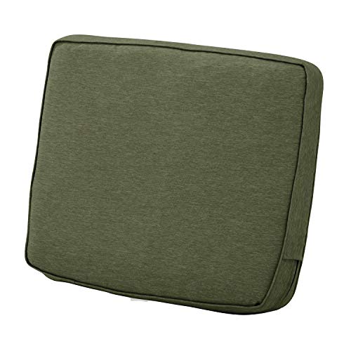 Classic Accessories Montlake Water-Resistant 21 x 22 x 4 Inch Patio Lounge Back Cushion, Heather Fern Green, Outdoor Loveseat Cushions