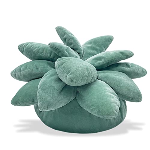 Tittaty 3D Succulent Plush, Stuffed Green Plant Pillow, Garden Home Decoration Throw for Bedroom, Office Home or Garden, Gift for Green Lovers