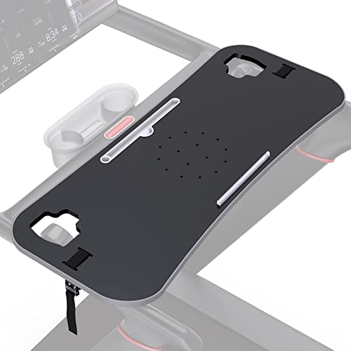 Treadmill Desk Attachment Compatible with Peloton Tread Laptop Holder Ergonomic Platform Tray with Tablet Holder Cooling Holes Laptop Stand for T