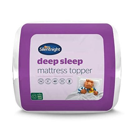 Silentnight Deep Sleep Double Mattress Topper - Best Thick Soft Comfy Toppers For Bed Caravan Campervan Sofa Beds - Machine Washable Hypoallergen