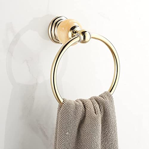 RAKUTE Bathroom Light Luxury Golden Stainless Steel Towel Ring, Towel Hanger Holder, Towel Rack, Towel Rail Bathroom Ring