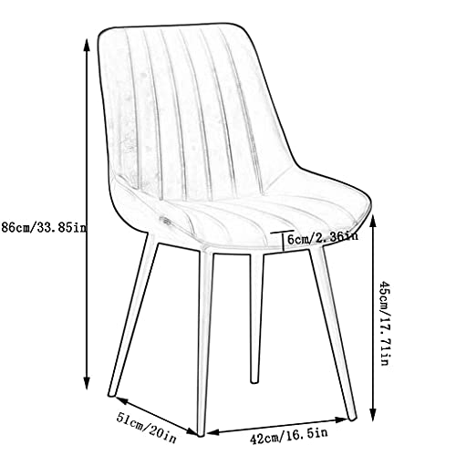Kitchen Dining Room Furniture Chairs Dining Chairs Set Of 6 Kitchen Chairs with PU Cushion Seat Back, Modern Mid Century Living Room Side Chairs