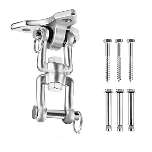 MIN-XL Heavy Duty Swing Hangers, Stainless Steel Swing Hook for Ceiling Wooden Porch, Gym Yoga Suspension Hooks, 450KG Capacity