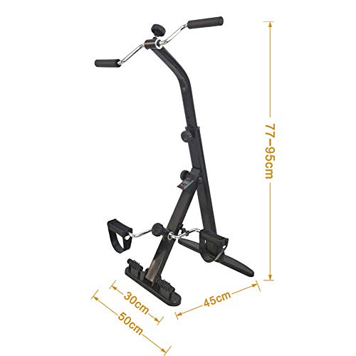 LUNEZY Elderly Folding Pedal Exerciser Under Desk Fitness Rehab Equipment Seniors Folding Mini Stationary Bike Peddler Upper And Lower Limbs Reha