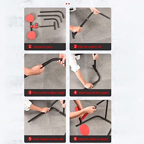 BODOLF Foot Pedal Exerciser, Foldable Portable 360 Degree Rotation Quiet Foot Leg Abdominal Muscle Exercise Pedaling Machine, Home Office Fitness