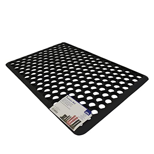 JVL Honeycomb Outdoor Rubber Ring Entrance Floor Door Mat 40 x 60 cm