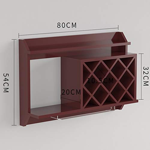PIBM Fashion Creative Wall-Mounted Wine Rack Wooden Multi-Layer Rhombic Storage Wine Cabinet Home Bar Office Decor J1113