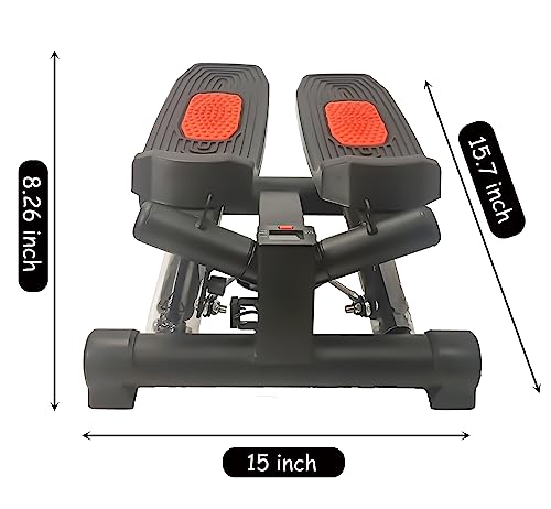 Steppers for Exercise,Stair Stepper with LCD Monitor,Resistance Bands,Mini Stepper with 300LBS Loading Capacity,Portable Stair Stepper Exercise E