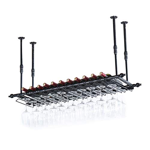 Stylish Simplicity Stylish Simplicity Down Wine Rack Vintage Wrought Iron Minimalist Style Multi-Functional Creative Display Wine Rack -Restauran