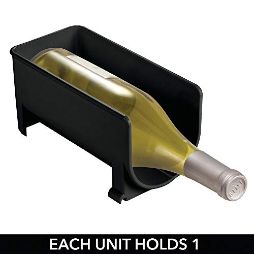 mDesign Set of 8 Individual Bottle Holders – Stackable Single Water Bottle Holder for Various Drink Bottles – Stylish Kitchen Accessories Set for