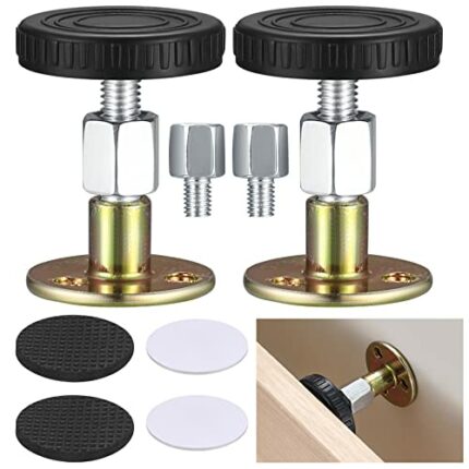 2 Packs Headboard Stoppers, Adjustable Threaded Bed Frame Anti-Shake Tool, Bed Wall Headboard Stoppers Anti-Shake Fixer, Prevent Rocking Headboar