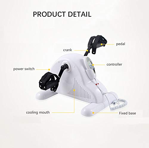 LUNEZY Adjustable Speed Rehabilitation Assisted Bicycle Electric Bike Pedal Trainer with Fitness Exercise Bike Rehab Trainer for Hand Arm Knee Le