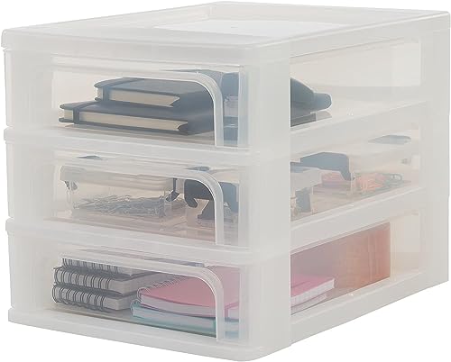 Iris Ohyama Europe Drawers, Storage drawers with 3 drawers, Plastic drawers black, Drawer tower unit three drawers, Drawer organiser, Plastic off