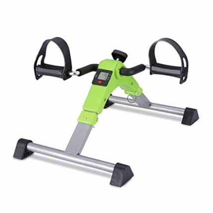 N/A Fitness Pedal Portable Folding Stationary Under Desk Indoor Exercise Bike for Arms Legs Physical Therapy with Calorie Counter 53.5 * 37 * 39.
