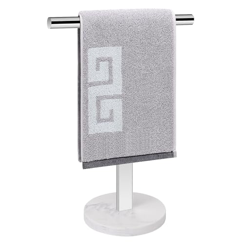 NearMoon T-Shape Hand Towel Holder-Bathroom Towel Rack-Stand with Balanced Base Towel Bar for Bathroom Kitchen Vanity Countertop, Modern Stand To