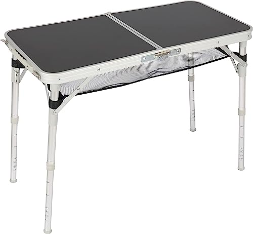 REDCAMP 6ft Folding Camping Table with Adjustable Height, Portable Large Sturdy Lightweight Tri-fold Outdoor Table for Picnic Garden BBQ, 2 Heigh