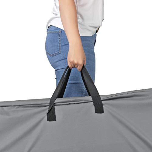 Hoberg Cushion Bag, Storage Bag for Garden Cushions, Cushions and Cushions, Tear-Resistant Protective Cover with Carry Handles, Made of Grey 600D
