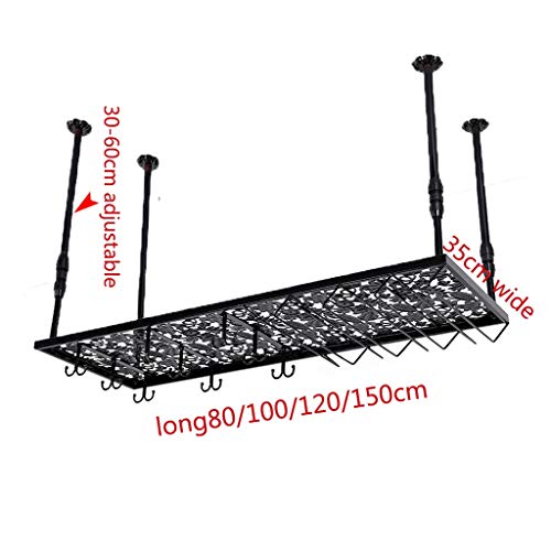 Stylish Simplicity Industrial Retro Stylish Simplicity Down Wine Rack Ceiling Simple Metal Creative Display Home Goblet Wine Rack Adjustable Heig