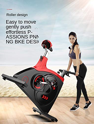 N/A Mute Leather Belt Commercial Exercise Bike Sports Fitness Bike Household Exercise Bike Gym Only Bicycle