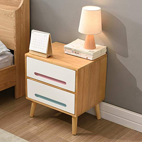 maozi Bedside Table Bedroom Furniture Solid Wood Bedside Table, Side Table Double Drawer Design Bedside Table