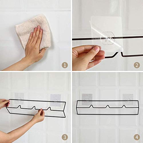 N/A Double Bathroom Towel Bar Stainless Steel Bath Towel Rack Contemporary Style Wall Mount (Color : Argento)