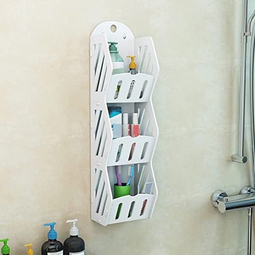 RSOCHS Wall Shelf Bathroom Wall Shelf Free Punching Waterproof Bathroom Toilet Wall Shelf Bathroom Storage Rack