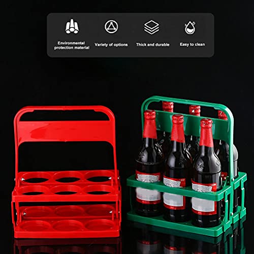TBEONE Glass Collector Carrier Milk Bottle Holder, Foldable Wine Rack Beer Bottle Portable Wine Beer Rack Basket for Bar Outdoor Picnic Party
