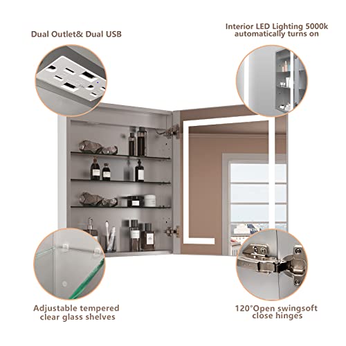 LOVMOR Cabinet, Aluminum Glass, White, 2430 INCH-1
