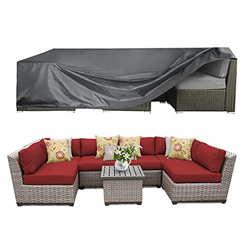 Patio Furniture Set Cover Outdoor Sectional Sofa Set Covers Waterproof Outdoor Dining Table Chair Set Cover 128 Inch