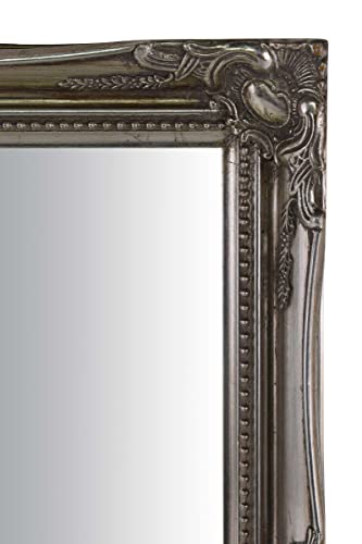 FRENCH SILVER SHABBY CHIC ANTIQUE STYLE MIRROR - 20" X 24" OVERALL SIZE (50cm X 60cm)