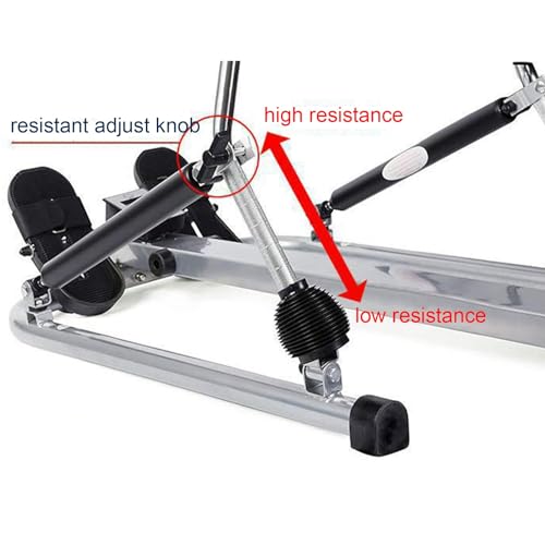 HAWEWE Rowing Machine For Home Use Hydraulic Rower Resistance Adjustable Rower Machine With LCD Monitor Home Gym Up To 264lbs Weight Capacity