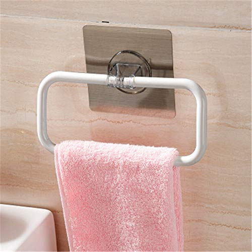 SMLJLQ Home Storage Suction Cup Wall Hanger Durable Storage Rack Bathroom Towel Rack Bathroom Organizer Punch-free Holder