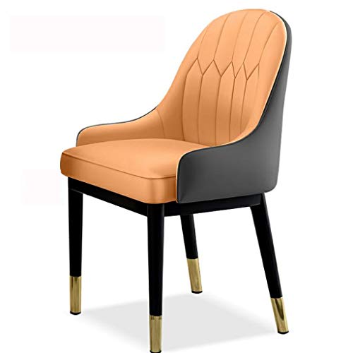 Modern Kitchen Dining Room Chairs Dining Chairs Water Proof Leather Side Chair With Metal Legs Kitchen Living Room Lounge Counter Chairs (Color :