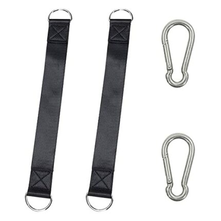 TAUYFIRLS 2 Set Tree Swing Straps Hanging Kit with Carabiner Adjustable Hammock Straps Swing Hanging Straps Heavy Duty Hanging Straps for Swings