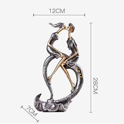 n/a Sculpture Couple Character Decoration Ornaments European Creative Resin Wine Cabinet Decorations Abstract Art Decoration