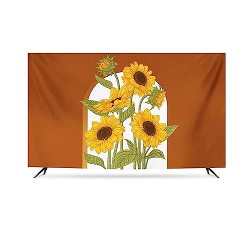Qvo Tv/Computer Screen Protector For LCD LED Chinese Sunflower Oil Painting Series Indoor TV Cover Dust Proof Suitable For Desktop/Wall-mounted T