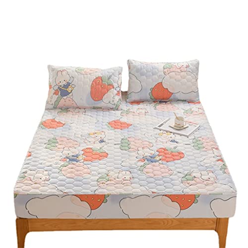 FKSDHDG Mattress Sheet Single Brushed Waterproof Mattress Cover Waterproof Dirty Dust Cover Mattress Cover (Color : D, Size : 180 * 200CM)