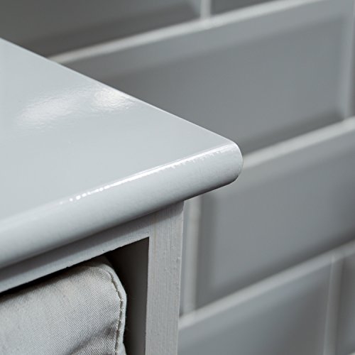 Home Vida Maize Storage Drawers Bedroom Bathroom Bedside Cabinet White, 3 Drawer