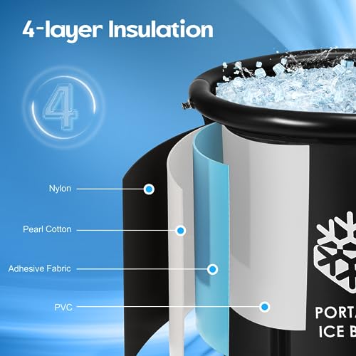 Ice Bath Tub for Athletes Ice Bath Outdoor Tub for Recovery, 376L Large Cold Water Therapy Tub Portable Ice Bath Freestanding Cold Water Plunge P