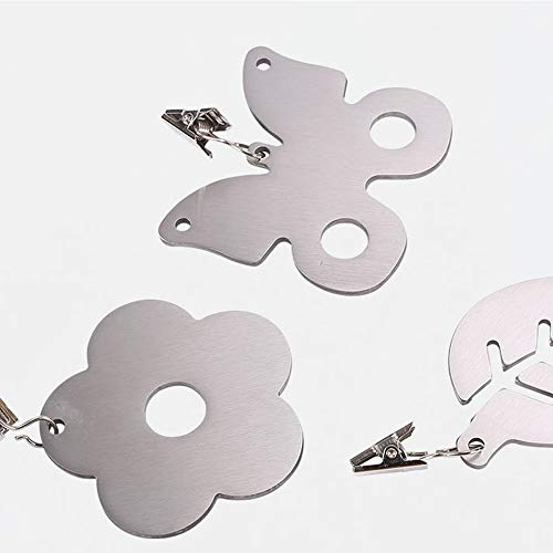 NO 8 Pieces Decorative Tablecloth Clips,Stainless Steel Tablecloth Pendant,Tablecloth Weights with Metal Clips,Table Cloth Holder Clamps for Outd