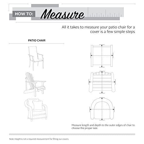 Classic Accessories Ravenna Garden Adirondack Chair Cover, Dark Taupe/Mushroom/Espresso (80cm)
