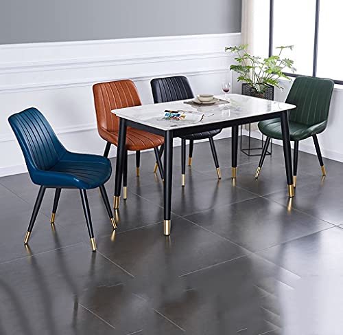 Kitchen Dining Room Furniture Chairs Dining Chairs Set Of 6 Kitchen Chairs with PU Cushion Seat Back, Modern Mid Century Living Room Side Chairs