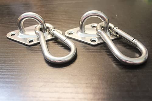 MHMYDZ 1000 lb Capacity Heavy Duty Hammock Hanging kit Ultra Durable Hammock Hooks Carabiners for Hammock Stand Hammocks Swing Chair,Multiple Ind