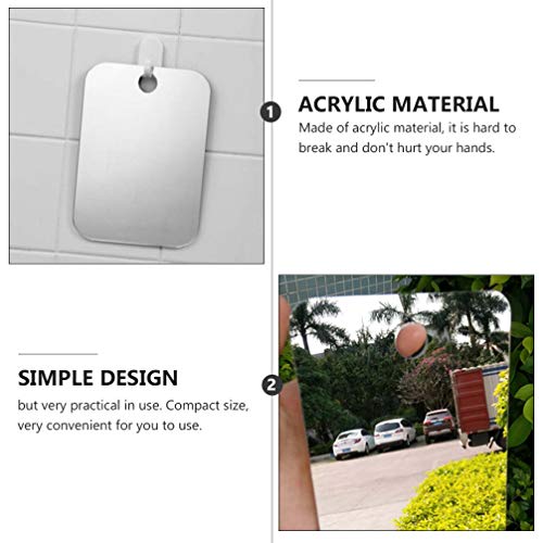 Lurrose 2Pcs Shower Shaving Mirror Lightweight Portable Fog Free Mirror Wall Hanging Small No Fog Makeup Mirror for Women Men