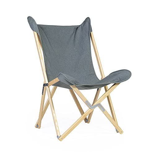 Telami–Tripolina Chair–Collection Recycled–Arm Chair–Foldable and Light – Pomegranate Colour – Natural Frame – Made in Italy - Outdoor Furniture,