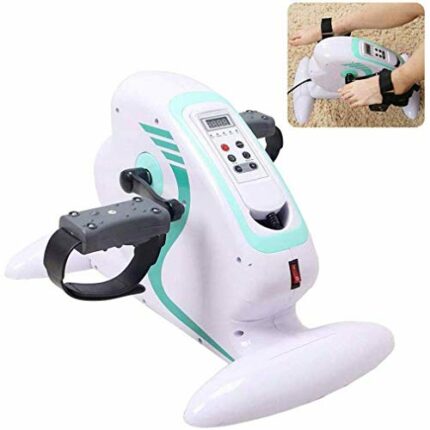 LUNEZY Under Desk Pedal Exerciser, Stationary Mini Exercise Bike, Hand/Arm/Knee & Leg Exercise Peddling Machine - Adjustable Fitness Rehab Equipm