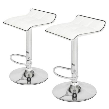 WALNUT Two Colors Adjustable 2 Soft-Packed Square Board Curved Foot Bar Stools Spa Tattoo Massage Salon Furniture